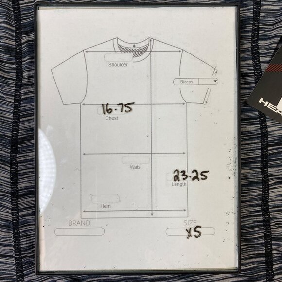 Head Womens Gray Blue Striped Slim Fit T-Shirt Size XS - Picture 6 of 6